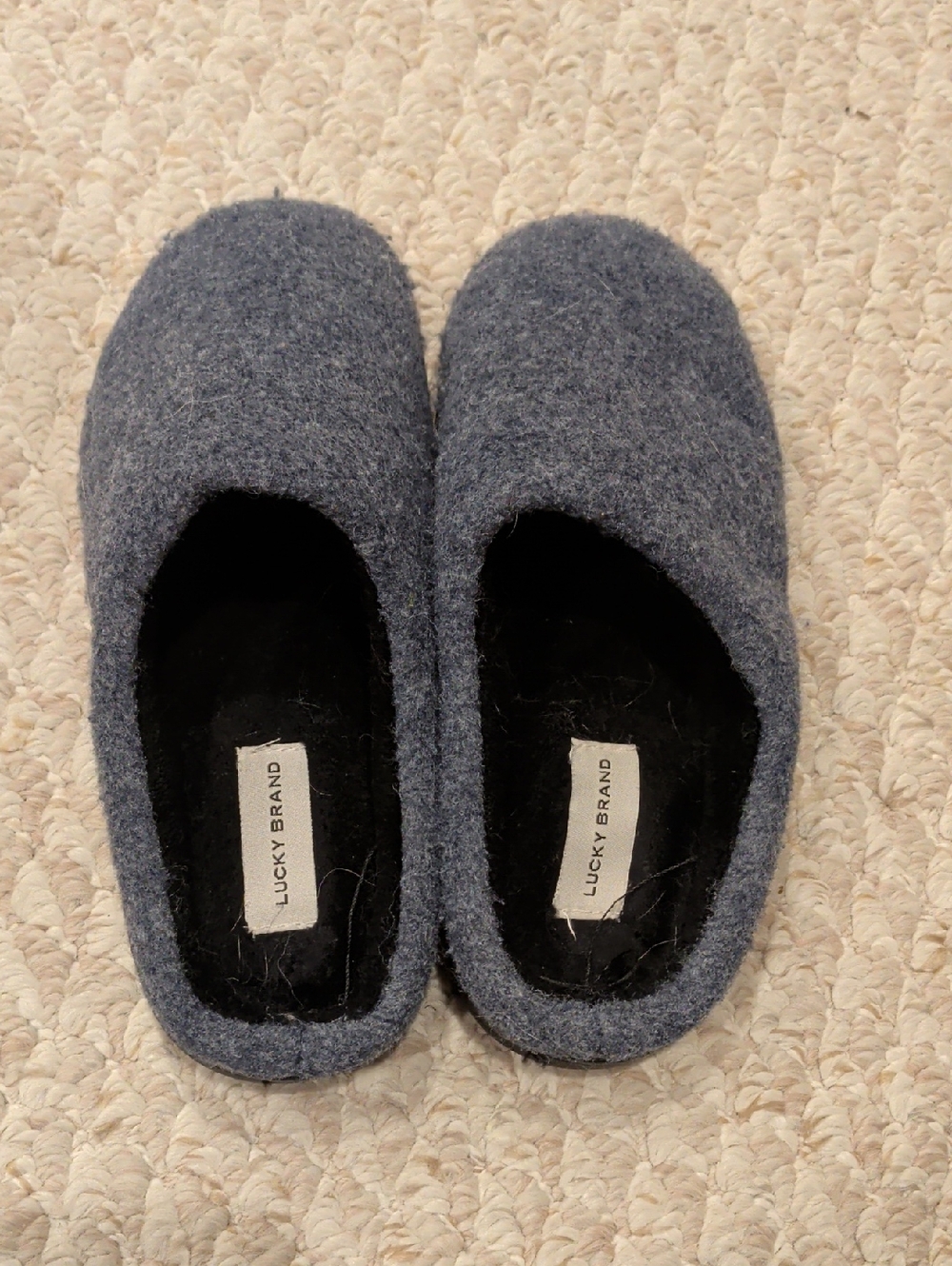 Lucky Brand Heathered Navy Felted Slip-Ons